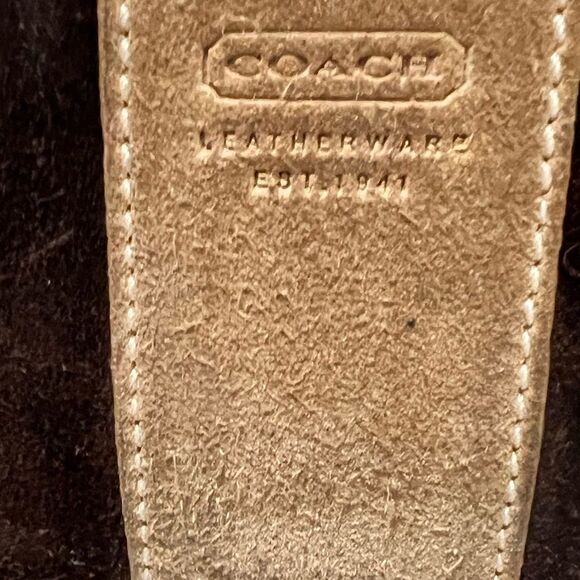 Coach Y2K Brown Signature Demi Suede East West Mini Bag - Picture 10 of 12